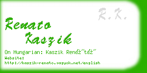 renato kaszik business card